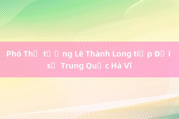 Phó Thủ tướng Lê Thành Long tiếp Đại sứ Trung Quốc Hà Vĩ