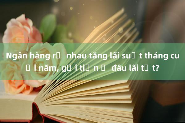 Ngân hàng rủ nhau tăng lãi suất tháng cuối năm， gửi tiền ở đâu lãi tốt?