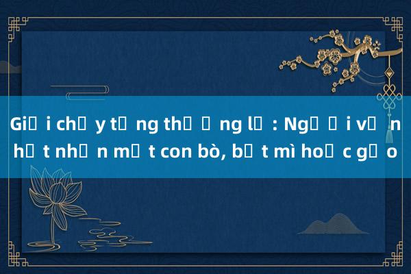 Giải chạy tặng thưởng lạ: Người về nhất nhận một con bò, bột mì hoặc gạo